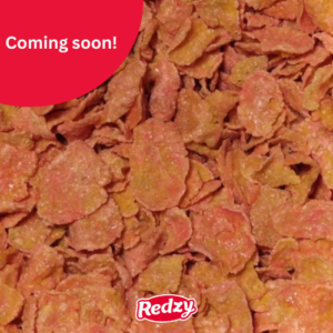 Strawberry flavoured corn flakes